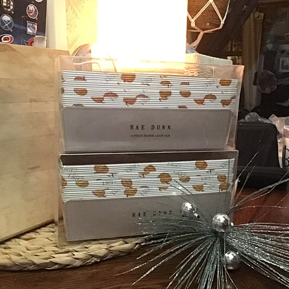 2x new Rae Dunn 4pc paper loaf pan